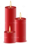 Set of Red Lit Candles